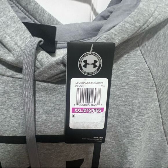 NWT Men's Under armour rival hoodie gray size xxl - Picture 8 of 13